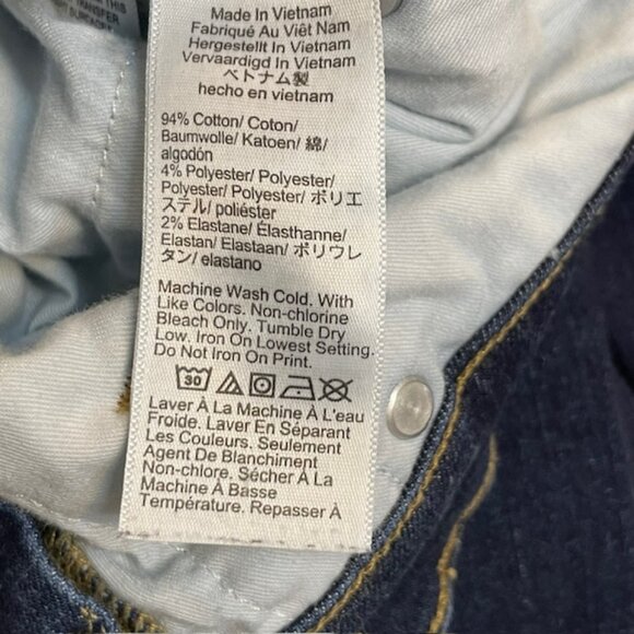 J. Crew 03 Bootcut RE-03-IDG Resin Rinse Dark Wash Denim Jeans Womens Tall 31 - Picture 8 of 10